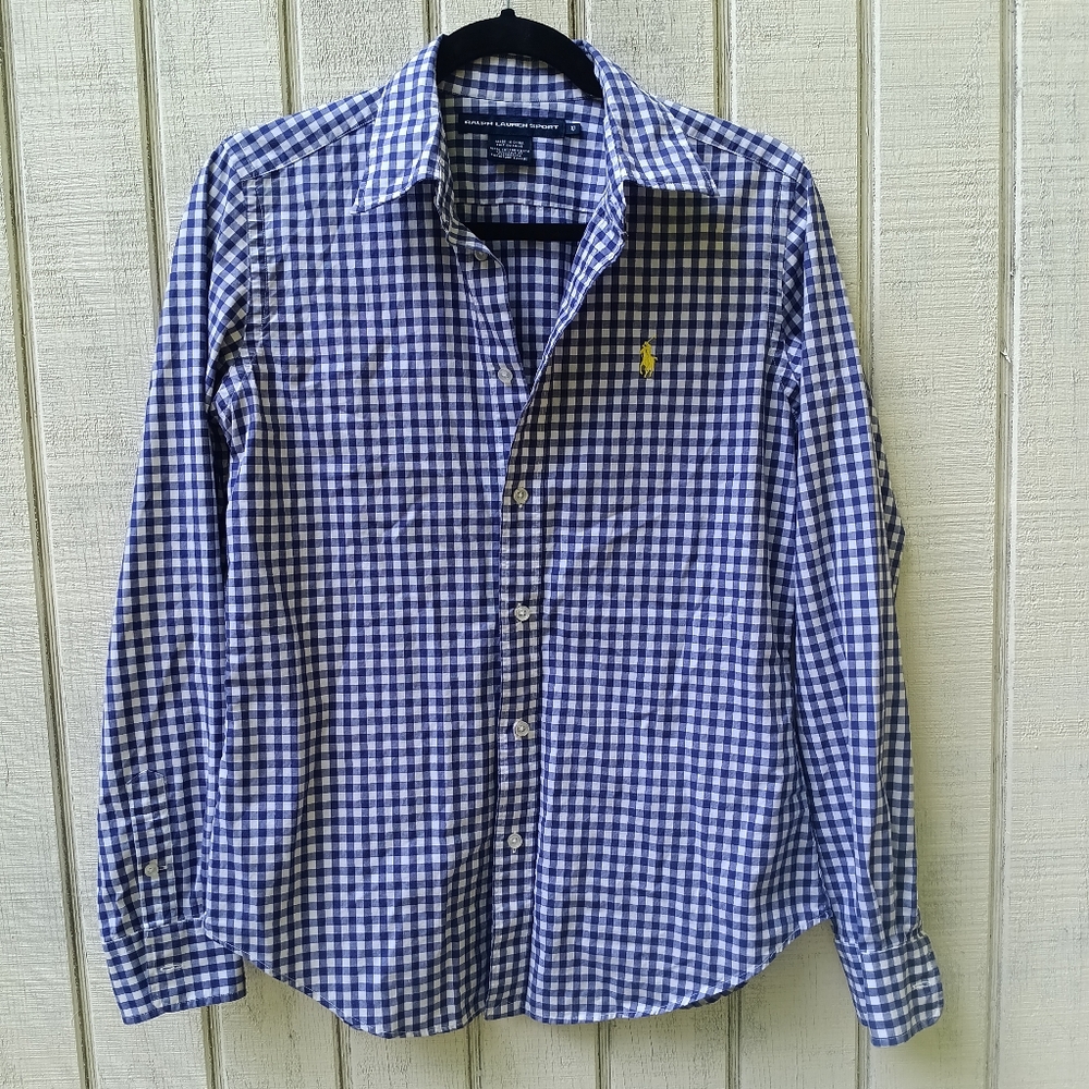 Ralph Lauren Gingham Button-Up Shirt - Classic Checkered Pattern,
